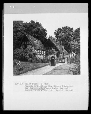 Der Bauerngarten (des Hofes Dreyer; Preußisch-Ströhen, Kreis Minden-Lübbecke)