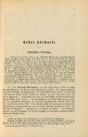 Erster Abschnitt. Geschichtliche Einleitung