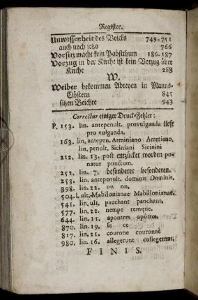 Correctur einiger Druck-Fehler: