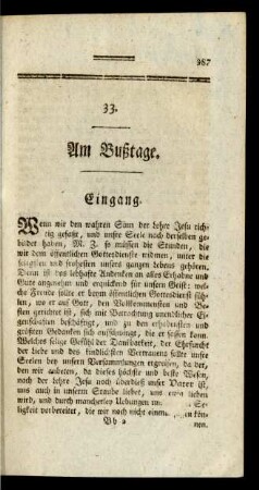 33. Am Bußtage.