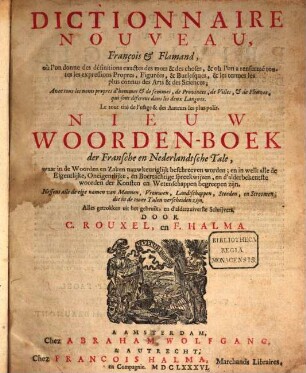 Dictionaire nouveau François et Allemand