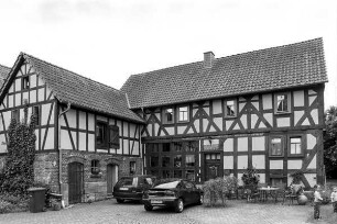 Wohnhaus (Einhaus mit Erweiterung, Fachwerk); Burgwald, Die Ecke 3