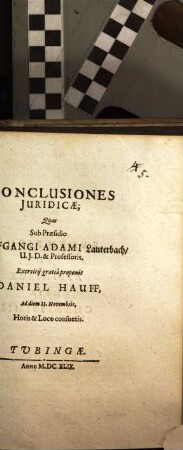 Conclusiones Iuridicae