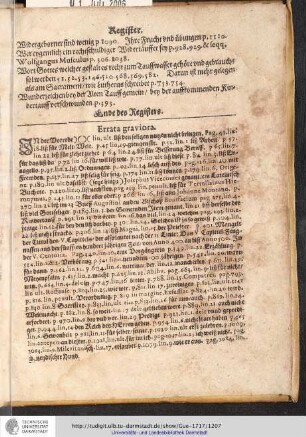 Errata graviora