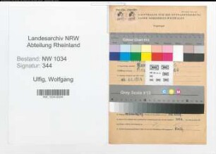 Entnazifizierung Wolfgang Ulfig , geb. 13.12.1912 (Oberfeldwebel)