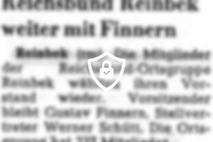 Reichsbund Reinbek weiter mit Finnern
