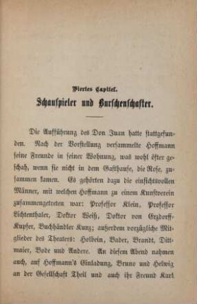 Viertes Capitel. Schauspieler und Burschenschafter