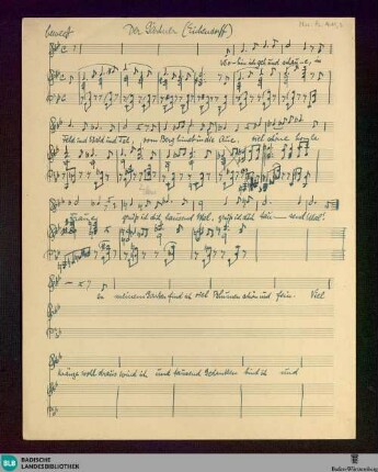 Der Gärtner. Fragments - Mus. Hs. 1411,8 : V, pf; g; RebF CF 105