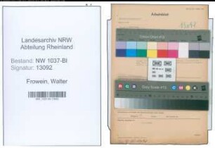 Entnazifizierung Walter Frowein , geb. 04.06.1909 (Bahninspektor)
