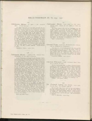 Erläuterungen zu Nr. 235 - 240: