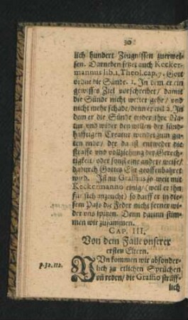 Cap. III. Von dem Falle unserer ersten Eltern.