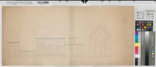 Bentlage (Rheine) Wirtschaftsgebäude? Ansicht 2.H. 19.Jh. 1 : 100 38 x 80 Zeichnung Bentlage