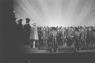 Szenenbilder aus der Oper "Fidelio" von Ludwig van Beethoven an der Städtischen Oper (heute Deutsche Oper) Berlin
