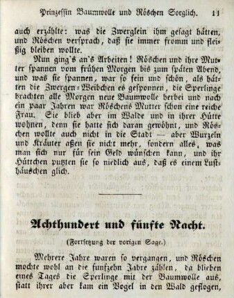 Achthundert und fünfte Nacht