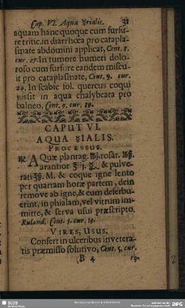 Caput VI. Aqua ☿ialis