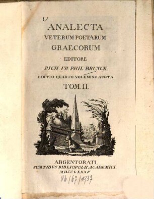 Analecta Veterum Poetarum Graecorum, 2