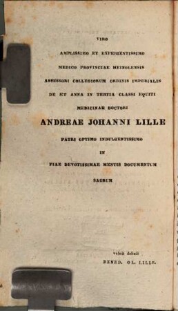Diss. theol. de initiis ministerii ecclesiastici