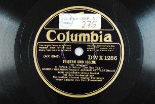 Tristan und Isolde : 2. Aufzug, 3. Szene: "Der öde Tag" / (R. Wagner)
