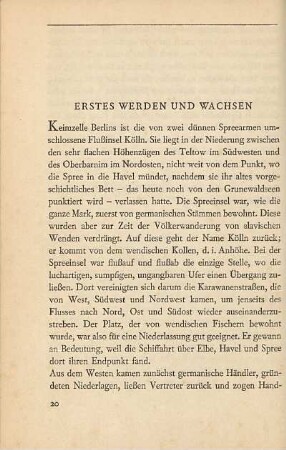 Erstes Werden und Wachsen