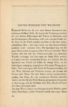 Erstes Werden und Wachsen