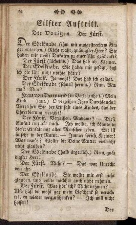 Eilfter Auftritt. Die Vorigen. Der Fürst.