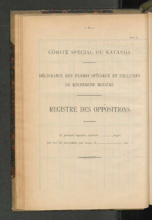 Comité Spécial Du Katanga.