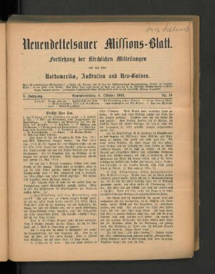 6. Oktober 1913. Nr. 10
