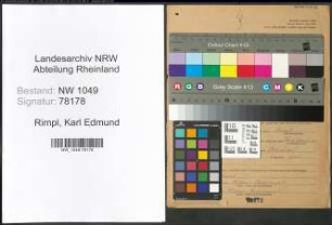 Entnazifizierung Karl Edmund Rimpl , geb. 02.07.1898 (Treuhaender)