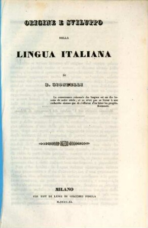Origine e sviluppo della Lingua Italiana