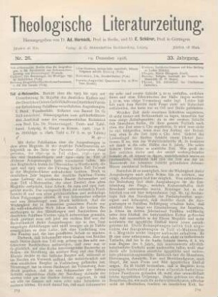 713-717 [Rezension] Steuernagel, Carl (Hrsg.), Tell el-Mutesselim. I. Band. Fundbericht. Erstattet von Baurat Dr. G. Schumacher