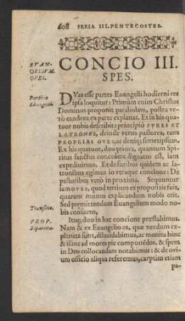 Concio III. Spes.