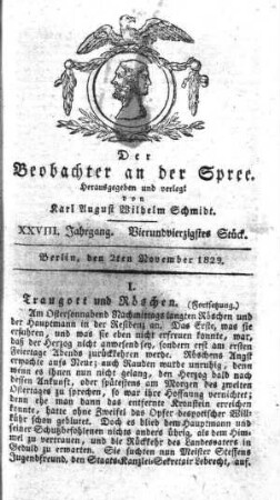 44. Stueck, 2. November 1829