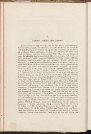 II. Raffael's Jugend und Lehrzeit.