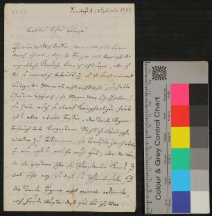 Brief von Luise Marie Anna Nicolovius an Clara von Clermont vom 23.2.1793