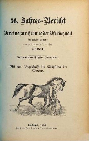 Jahresbericht für das Jahr .... 36. 1893 (1894)