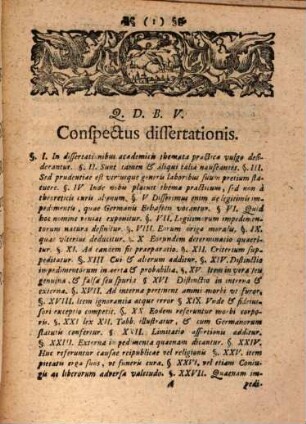 Diss. iur. de legitimis impedimentis, sive von Eehaften
