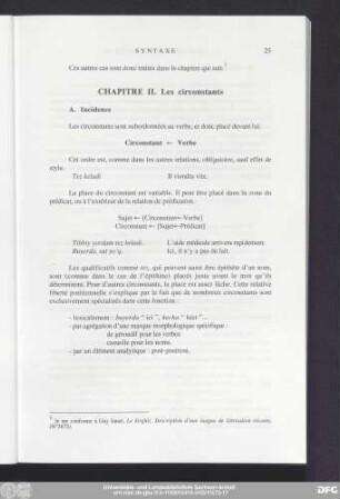 Chapitre II. Les circonstants
