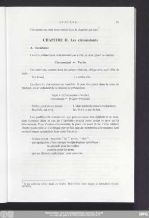 Chapitre II. Les circonstants