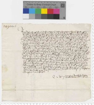 Bischof Bartold von Hildesheim an den Kardinal Franciscus.