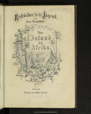 Reisebilder für die Jugend : von Island bis Afrika