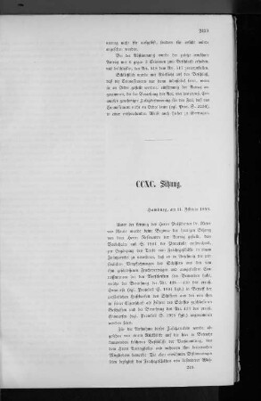 CCXC. Sitzung.