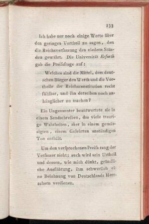 [c) Die geringen Vortheile welche die Verfassung dem Bürger gewährt.]