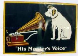 Werbeschild "His Master's Voice"