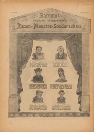 "Barnums bayrische zeitgenössische Riesen - Monstre - Sonderschau"