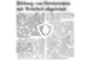 Bildung von Ortsbeiräten mit Mehrheit abgelehnt