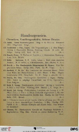 Hamburgensien (Nr. 434-506)