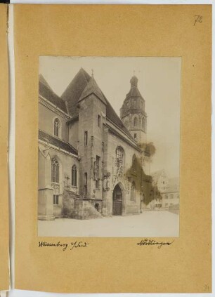 Pfarrkirche St. Andreas, Weißenburg: Ansicht (aus: Skizzen- und Fotoalbum 24)