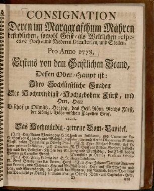 Erstens von dem Geistlichen Stand,[...]
