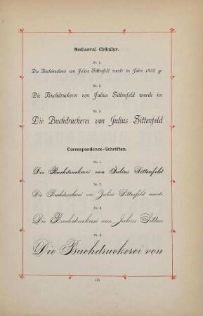 Mediaeval Cirkular ; Correspondence-Schriften