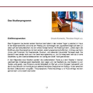 Das Studienprogramm